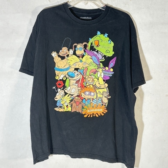 Nickelodeon 90's Nick Toons Black Short Sleeve T Shirt Tee - Picture 3 of 7